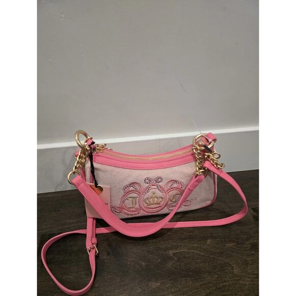 NWT Juicy Couture Lovers Club Pink Diamond Lemonade Shoulder Bag New Cute Bag - Picture 4 of 10